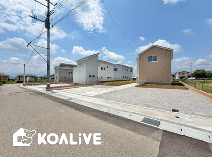 【外観】 | 前橋市富士見町時沢　新築住宅 | 現地ご案内ツアー開催中！早朝やお仕事帰りのご見学にもすぐ対応致します！見学ご予約はコアライブまでお気軽にお問い合わせ下さい！
