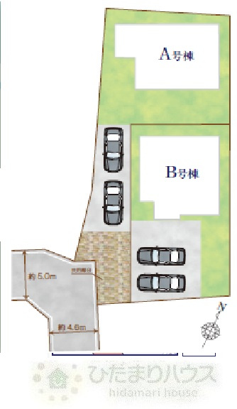 野田市宮崎新田65番　新築戸建　B号棟の区画図|B号棟