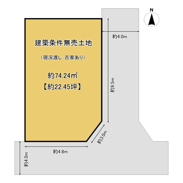 【商談中】向日市寺戸町渋川　　の土地図|南東の角地につき、採光通風良好です！！プランのしやすい整形地です！