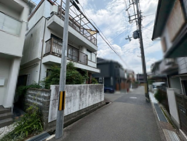 【商談中】向日市寺戸町渋川　　の前面道路含む現地写真|南側道路幅員約4.0ｍ！！