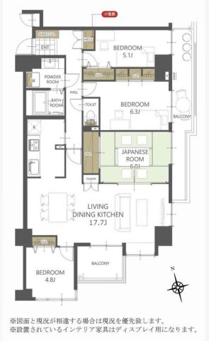 東急ドエルデュオプラザ川口弐番館の間取り|4LDK 専有面積89.37m2 バルコニー面積14.01m2