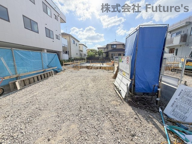 三郷市東町　新築戸建　全2棟　1号棟の外観|現地の写真になります。