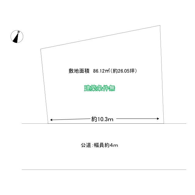 箕面市西小路３丁目　土地の土地図