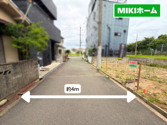 箕面市西小路３丁目　土地の前面道路含む現地写真|前面道路東側から撮影