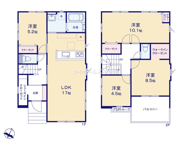 【間取り】 | 豊田市平戸橋町14-3『仲介料無料』新築戸建て | 2号棟