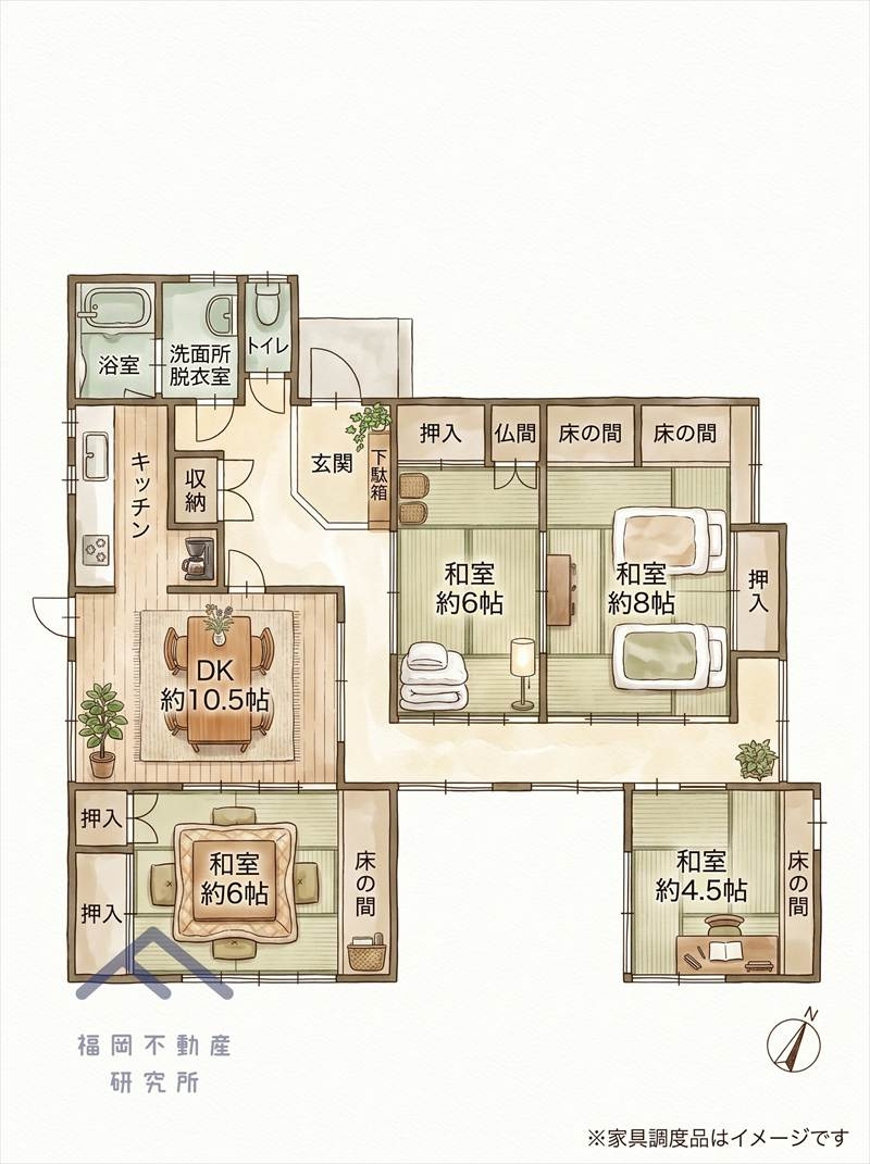早良区早良４丁目　戸建ての間取り