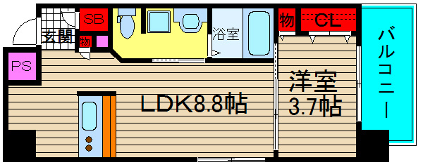 アバンティ南堀江ウエストの間取り