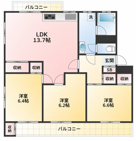 ハイムサンポートの間取り
