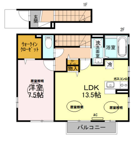 【間取り】 | レシェンテ茨木A棟