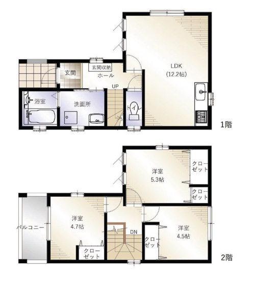 【間取り】 | フジパレス戸建賃貸百舌鳥梅北町五丁Ⅱ期