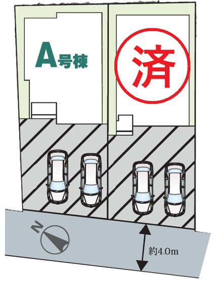 【区画図】 | 野田市山崎2071番　全2棟