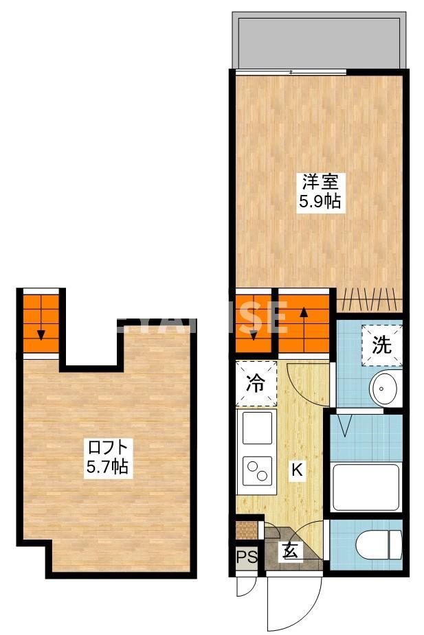 デ・クメール西小路の間取り|※間取りは現況優先