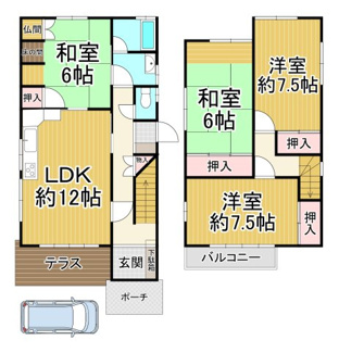 【間取り】 | 川西市清流台6の15　中古一戸建て