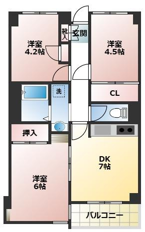 プレステージ府中の間取り