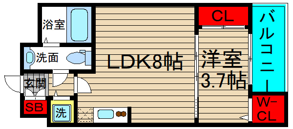 セレニテ北浜の間取り