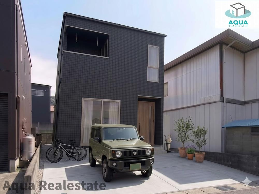 オール電化デザイナーズハウス南矢三町建売⓼の外観パース|外観の完成予想図です