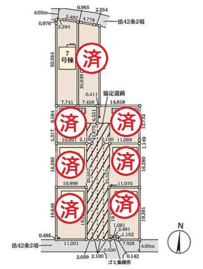 【区画図】 | 野田木間ヶ瀬第2　全8棟