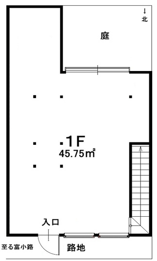 西大文字町　路地奥戸建店舗の間取り