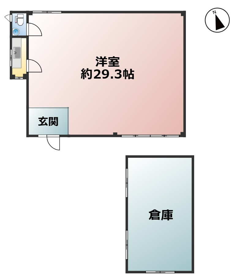 高島市鴨中古倉庫の間取り