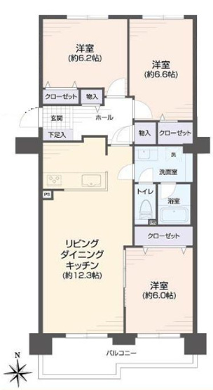 【間取り】 | コープ野村山鼻