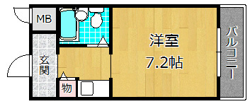 枚方市津田西町２丁目の賃貸マンションの間取り