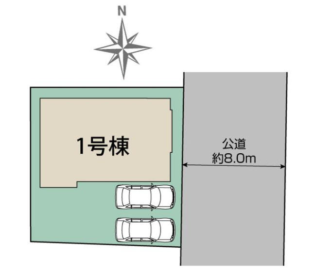 平塚市ふじみ野1丁目3期　新築戸建　全1棟1号棟の区画図