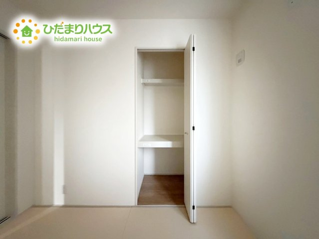 いわき市錦町江栗1丁目第2　新築戸建　1号棟の収納|和室にも大容量のクローゼット完備！
お布団やお子様のおもちゃなどがスッキリ収納できますね(^^♪