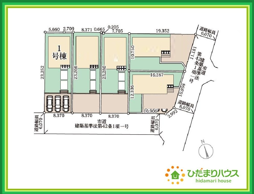 いわき市錦町江栗1丁目第2　新築戸建　1号棟の区画図|病院やスーパー・薬局が近く、お買い物にも便利な住環境は、長く快適に暮らせます(^^)/