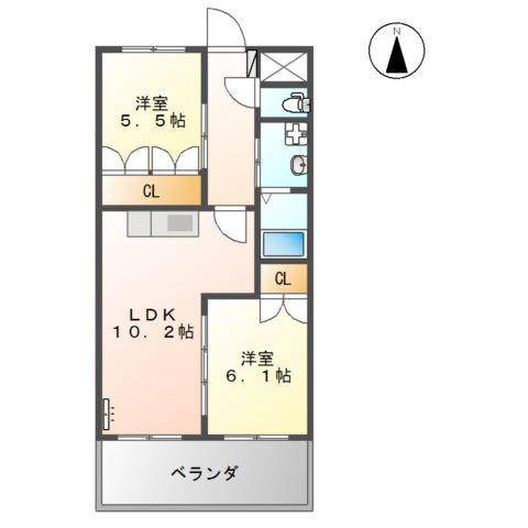 フェリーチェⅡの間取り