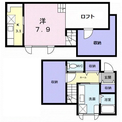 Ｂｌｅｕ　Ｃｉｅｌの間取り
