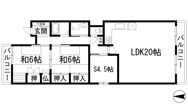 【間取り】 | オリエントシティ池田