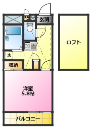 レオパレスグランデⅢの間取り|家具家電付き♪