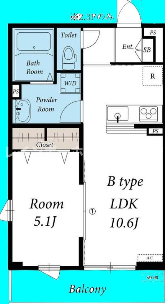 リブリ・SAKAE※初期費用分割後払いサービス利用可能物件の間取り
