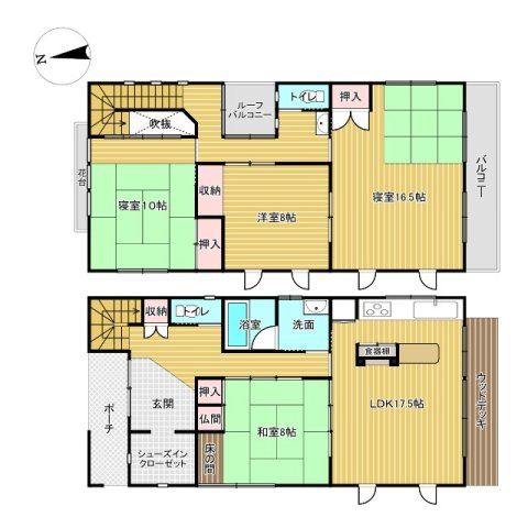 【駅近！】常総市水海道栄町中古戸建の間取り