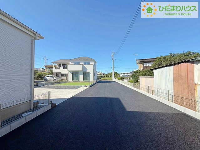 常陸大宮市宇留野　新築戸建　B号棟の前面道路含む現地写真|常陸大宮駅近くの物件です♪