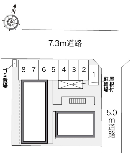 レオパレスブルーメハイム高田Ⅱの区画図|画像4