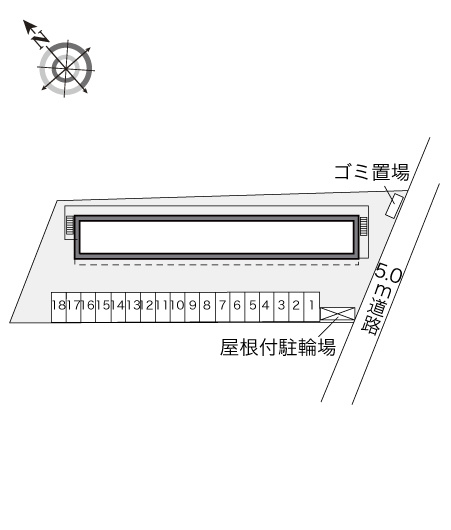 レオパレスフラワーの区画図|画像4