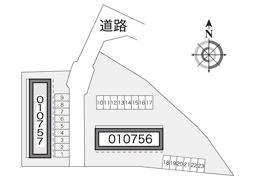 レオパレスシティーBの区画図|画像4