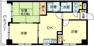 Sメゾン魚住の間取り