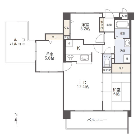アルファステイツ屋島Ⅱの間取り