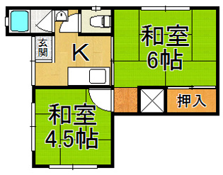 藤マンション　2階北の間取り