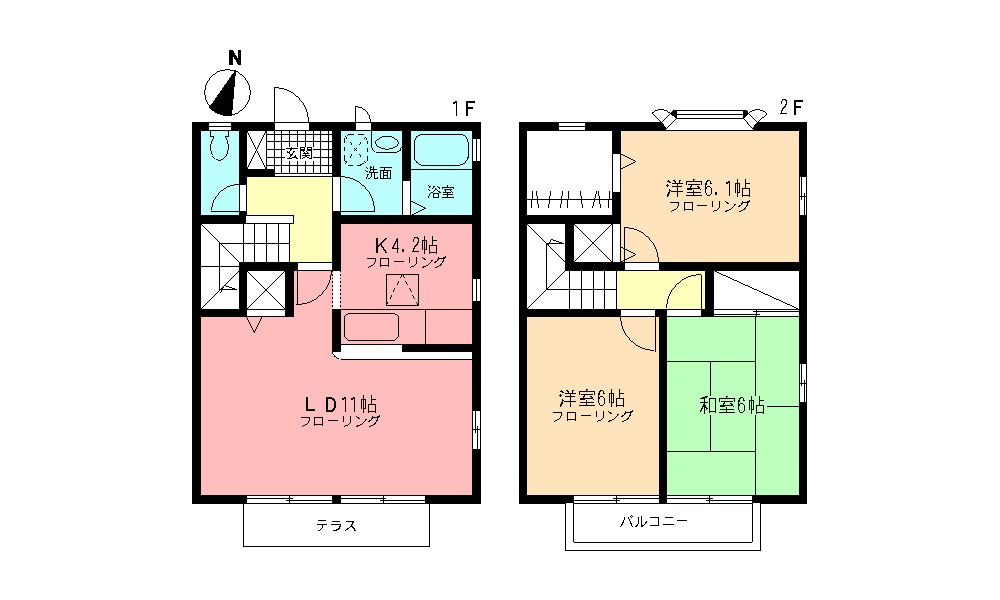サンパークAの間取り