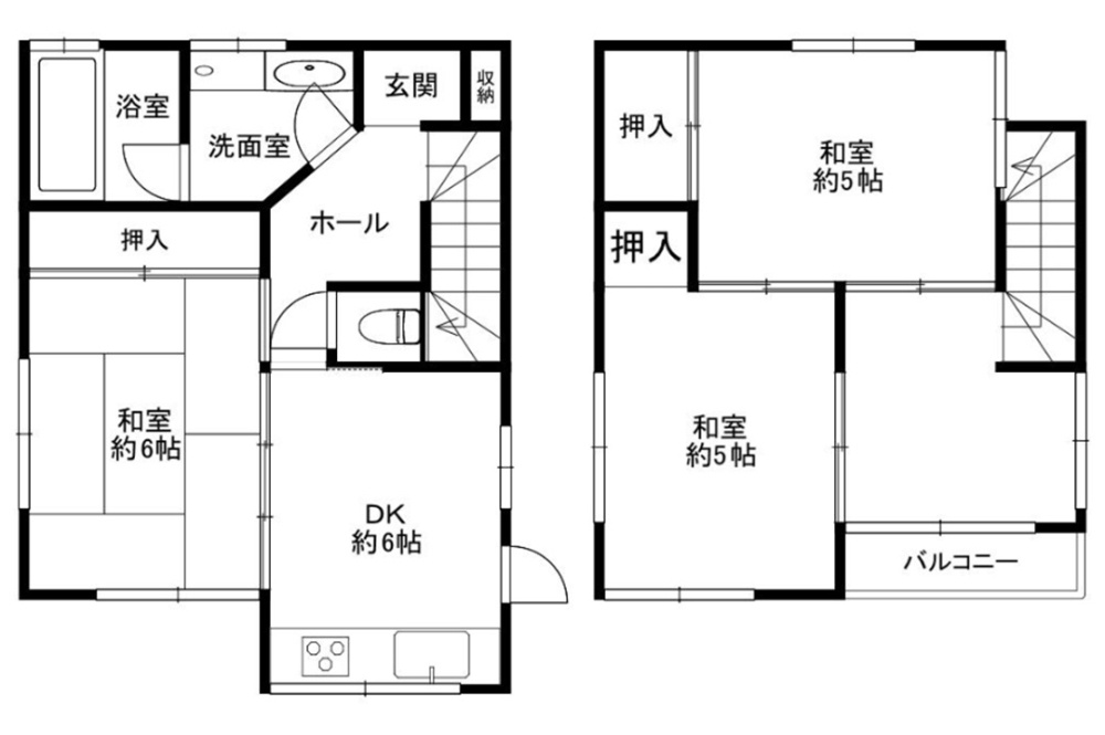 甲子園町　中古戸建の間取り|全室2面採光　可動間仕切りが多く、自由な間取りで活用可能