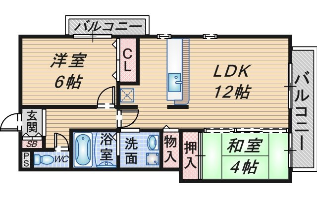 マティエール曽根の間取り