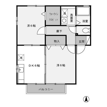 【間取り】 | クローバーハイツB | クローバーハイツB
