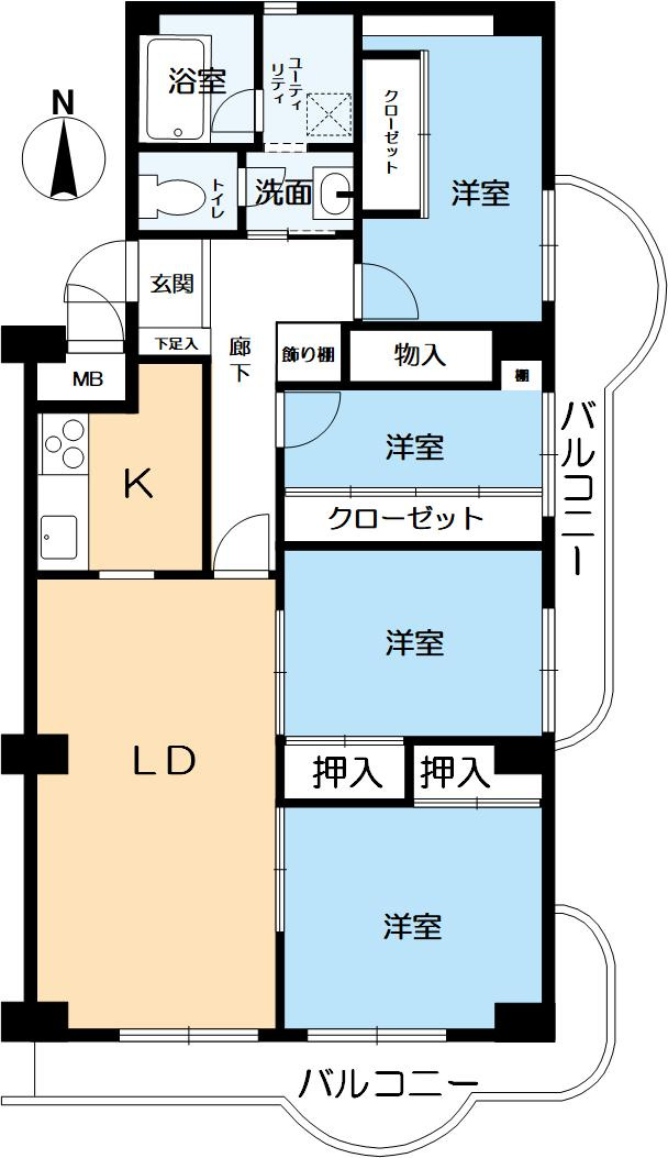 熊内台セントポリアの間取り