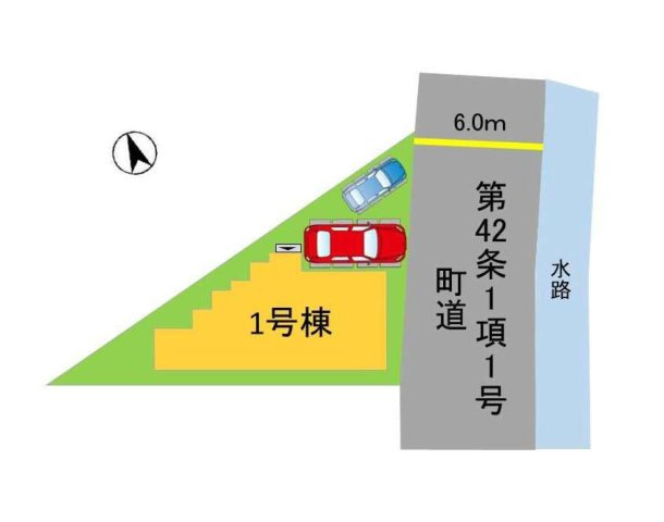 糟屋郡志免町南里3丁目第1-1棟（1号棟）の区画図|配置図