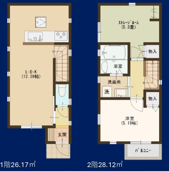 市川市国分１丁目新築戸建の間取り|1LDK+S