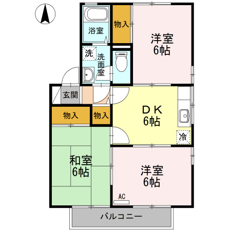 【間取り】 | ハイカムール鴨川　B棟