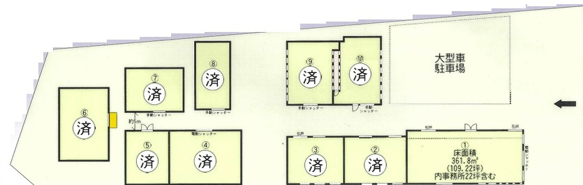 野田市柳沢の倉庫の間取り
